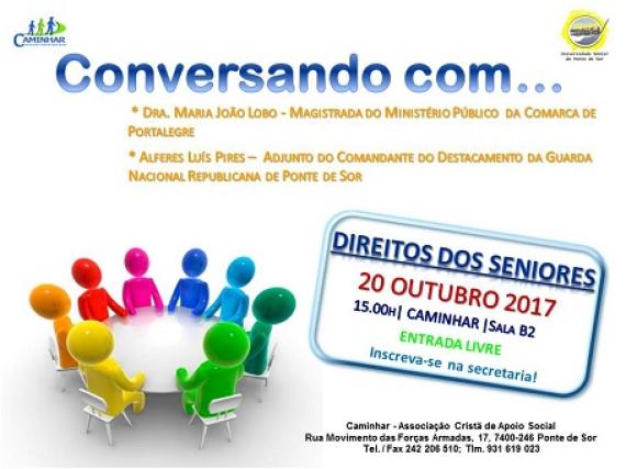 cartaz conversando com outubro