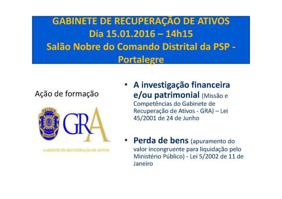 gabinete de recuperacao de ativos